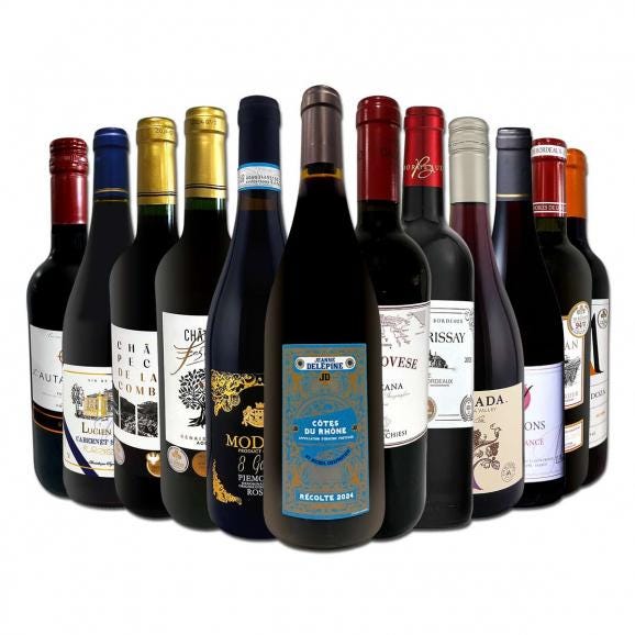 第105弾 当店オススメばかりを厳選したちょっといい赤ワイン wine 12本セット set 人気の各国から厳選 1本当たり1,250円 税込 以下 家飲み パーティー向け 飲 01