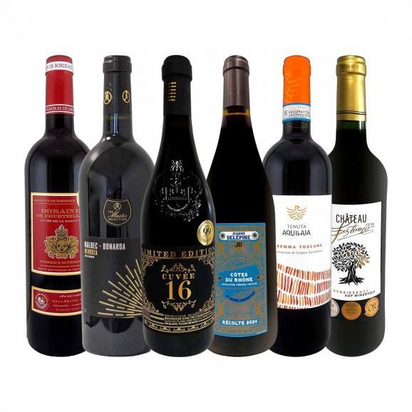 第19弾 圧倒的な充実感 格上贅沢な極旨赤ワイン wine 6本セット set 01