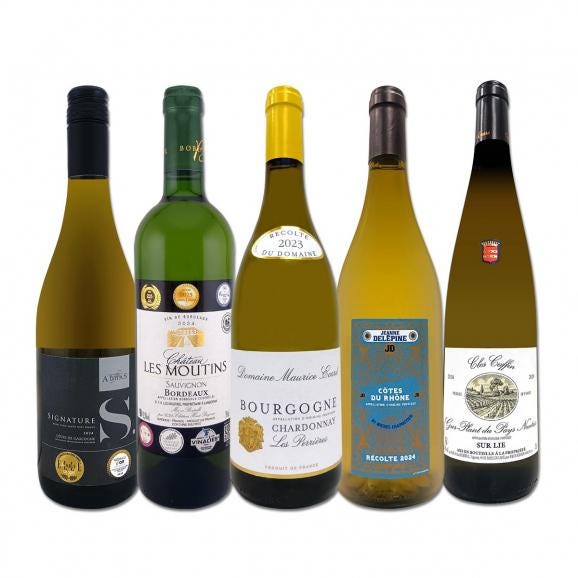  極旨ブルゴーニュ bourgogne 入り 厳選フランス France 白ワイン wine 5本セット set 01