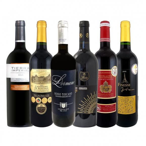  第55弾 当店 極 厳選 赤ワイン wine 好きならこのセット set 格別の美味しさ コク旨上質赤ワイン wine を存分に味わう贅沢赤ワイン wine 6本セット set 01