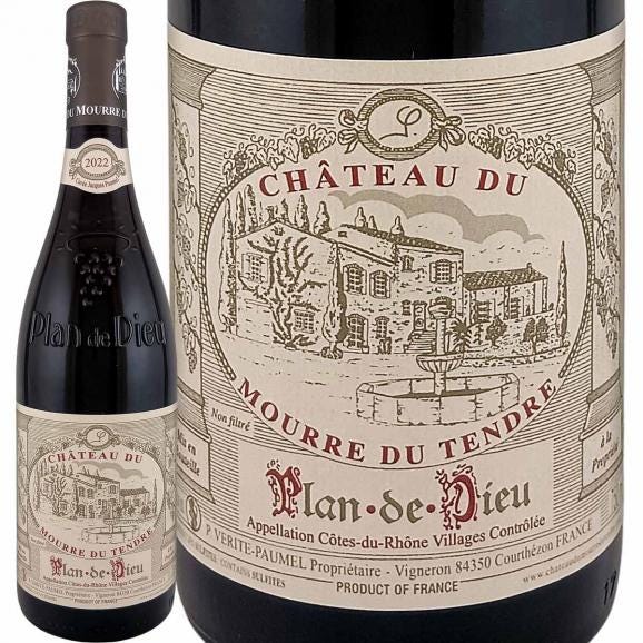 シャトー・デュ・ムール・デュ・タンドル・コート・デュ・ローヌ・ヴィラージュ・プラン・ド・デュー 2022フランス France 赤ワイン wine 750ml 辛口 Mourre du01