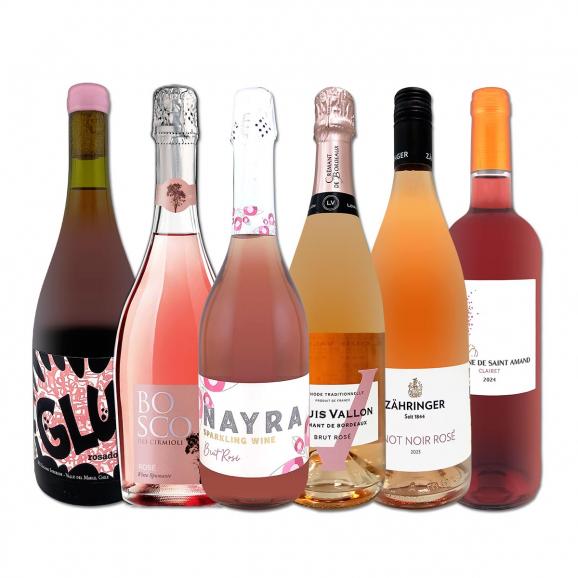  当店独自輸入 バイヤー厳選 スパークリング sparkling 3本入り 辛口ロゼ rose ワイン wine 6本セット set 01