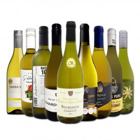  嬉しいブルゴーニュ bourgogne ・シャルドネ chardonnay 入り 世界のシャルドネ chardonnay 白9本セット set 