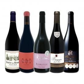  激得ブルゴーニュ bourgogne ＆南仏 フレンチ・ピノ・ノワール5本セット set 