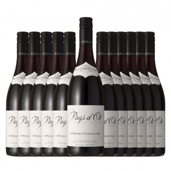 まとめ買い シャプティエ・ペイ・ドック・ルージュ 12本 フランス France 赤ワイン wine 750ml ミディアムボディ 辛口 パーカー parker Chapoutierワイン w01