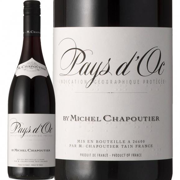 シャプティエ・ペイ・ドック・ルージュ 最新ヴィンテージをお届け フランス France 赤ワイン wine 750ml ミディアムボディ 辛口 パーカー parker Chapoutier01