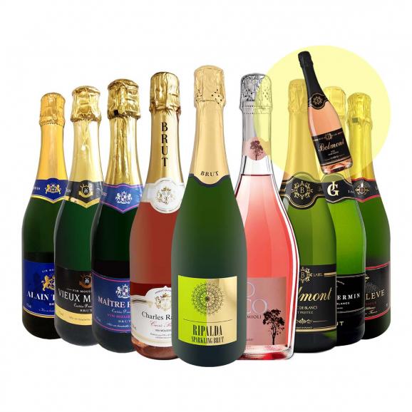 限定企画 1,298円 税込 相当を1本増量 辛口スパークリング sparkling ワイン wine セット set 9本+1本 01
