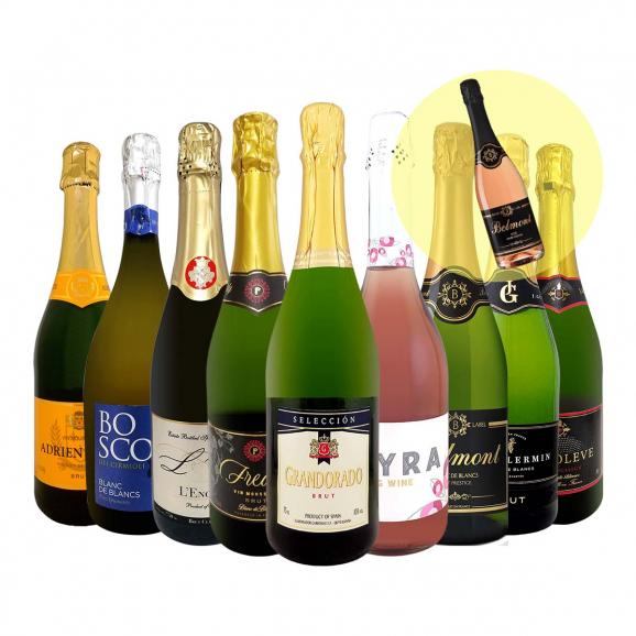 限定企画 1,298円 税込 相当を1本増量 辛口スパークリング sparkling ワイン wine セット set 9本+1本 増量特典 ロゼ rose 入り お買い得 家飲み パーティ 01