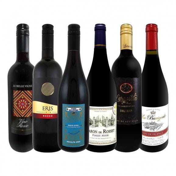  第229弾 採算度外視の謝恩企画 当店厳選 特大感謝の大満足赤ワイン wine 6本セット set 01
