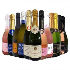  第60弾 シャンパン入り 辛口スパークリング sparkling ワイン wine 12本セット set 本格派シャンパンが入って1本あたり1,320円 税込 飲み比べセット set 