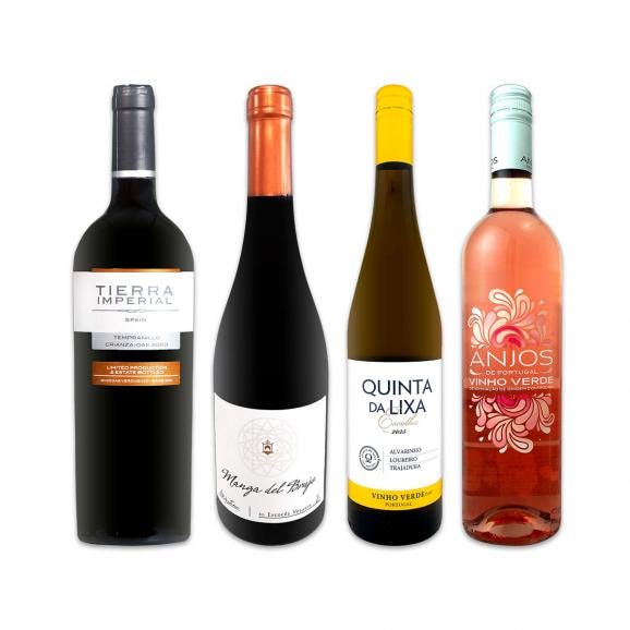  イベリア半島をワイン wine で周遊の旅 スペイン Spain &ポルトガルワイン wine 4本セット set 赤白 ロゼ rose 微発泡 ガルナッチャ 古木 ガルナッチャ赤01