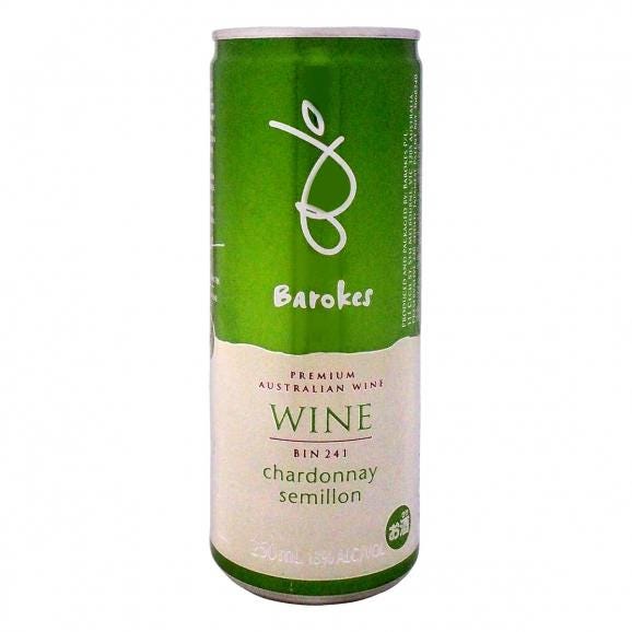 バロークス・プレミアム・シャルドネ chardonnay ・セミヨン 缶 白250ml ALC13% ブドウ品種 シャルドネ chardonnay 65% セミヨン35% オーストラリア Austr01