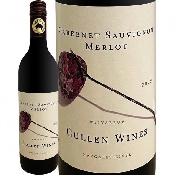 カレン・カベルネ・ソーヴィニョン・メルロー 2024 赤ワイン wine オーストラリア Australia 750ml マーガレット・リヴァー Cullen 樹齢50年 カベルネ85% 01