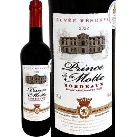 プランス・ド・ラ・モット 2022 赤ワイン wine 750ml ボルドー bordeaux ミディアムボディ 辛口 ALC13% カベルネ・ソーヴィニョン50% メルロー40% カベル 