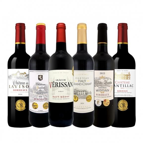  第300弾 全て金賞受賞 キング・オブ・金メダル 極旨ボルドー bordeaux 赤ワイン wine 6本セット set 01