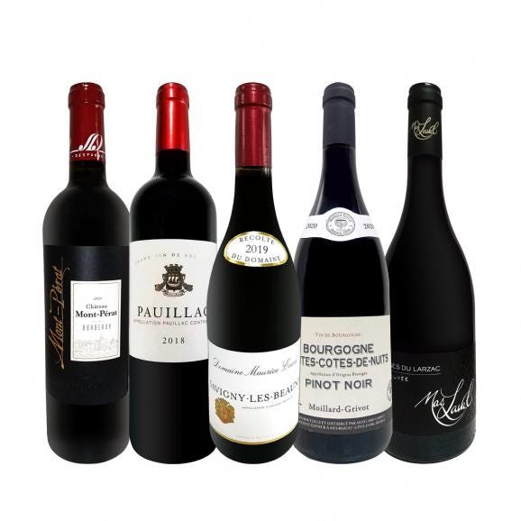  端数在庫一掃 高級贅沢なワイン wine ばかり赤5本セット set 01