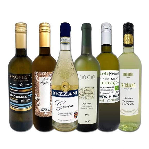 バラエティ豊かな個性を満喫 激旨イタリア Italy 白ワイン wine 6本セット set 01