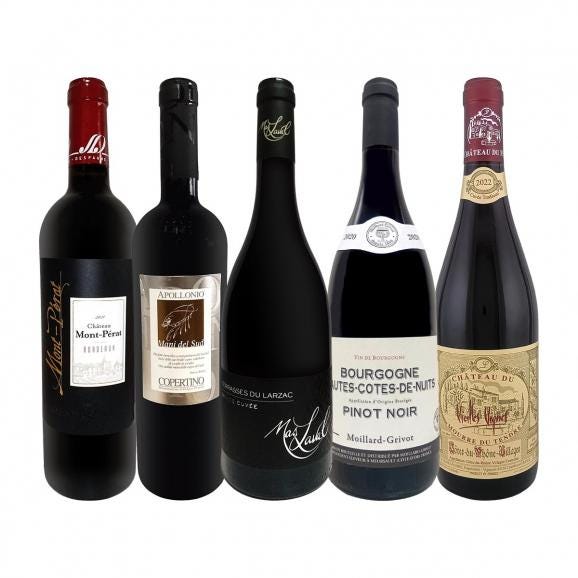  当店ベストセラーばかり 赤ワイン wine だけ リッチな贅沢ワイン wine 5本セット set 01