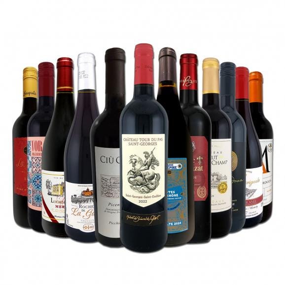 第110弾 当店オススメばかりを厳選したちょっといい赤ワイン wine 12本セット set 01