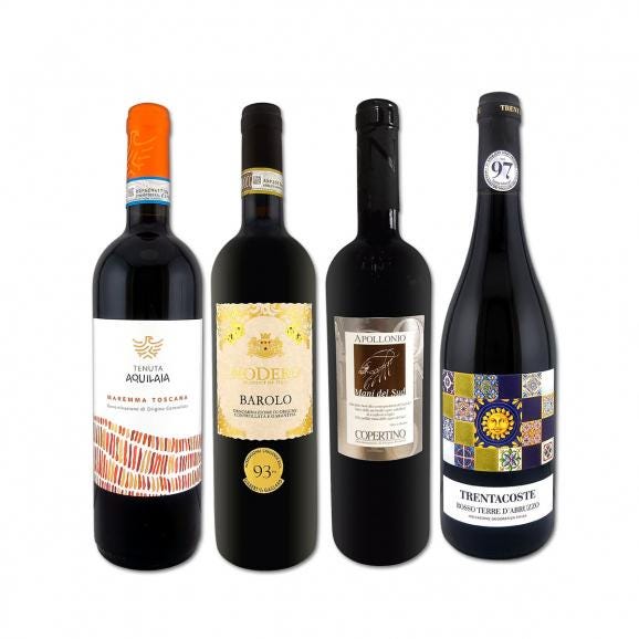  バローロ Barolo 入り 厳選イタリア Italy 赤ワイン wine 4本セット set 01