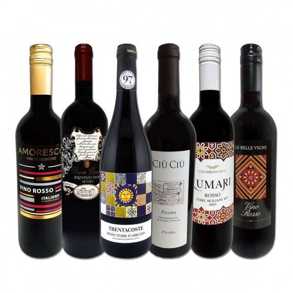 バラエティ豊かな個性を満喫 激旨イタリア Italy 赤ワイン wine 6本セット set 01