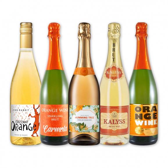 今回は心地良いスパークだけ 世界中で大流行中 第4のワイン wine として注目を浴びるオレンジワイン wine スパークリング sparkling 5本セット set 01