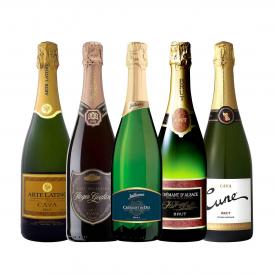  ぜんぶ瓶内2次発酵の伝統製法 ケタ違いの旨さ これぞ格上 高級スパークリング sparkling 5本セット set 