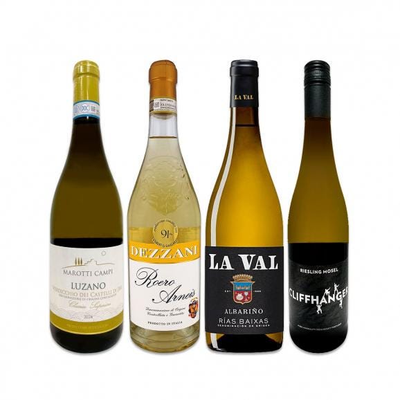  欧州銘醸地が誇る名品種を厳選 気品ある味わいの 高貴な白ワイン wine 4本セット set 01