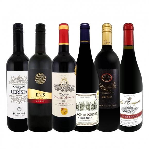 第230弾 採算度外視の謝恩企画 当店厳選 特大感謝の大満足赤ワイン wine 6本セット set 01