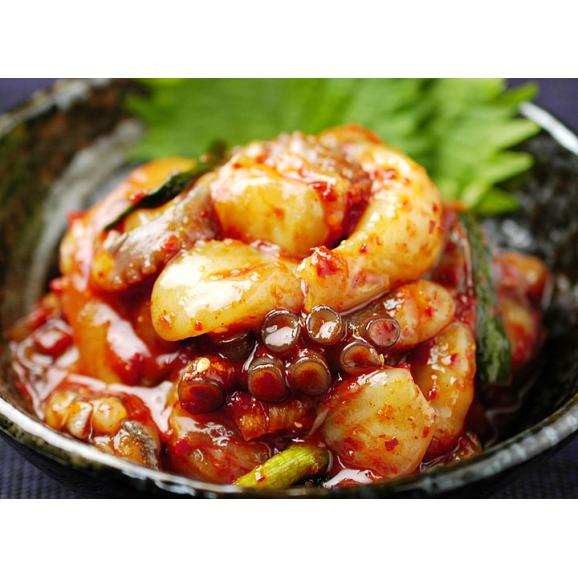 生たこキムチ200g　淡路島由良漁港から直送のマダコ使用　TBSテレビ「知っとこ！」で紹介！（まだこ 生ダコ 生だこ タコキムチ） 冷凍便 ＃804