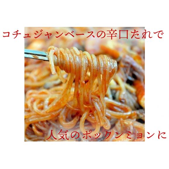 イイダコの辛口コチュジャン炒め・チュクミポックム300gと白菜キムチ250gと韓国麺のセット ピビム麺 ビビン麺 ビビム麺 冷麺 【冷凍便限定】 #805