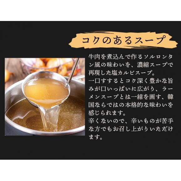 韓国うどん塩カルビスープ味10食セット　麺は１玉170gとボリューム満点！(うどん170g&times;10玉、濃縮スープ10袋)【常温・冷蔵・冷凍可】【送料無料】 ＃804