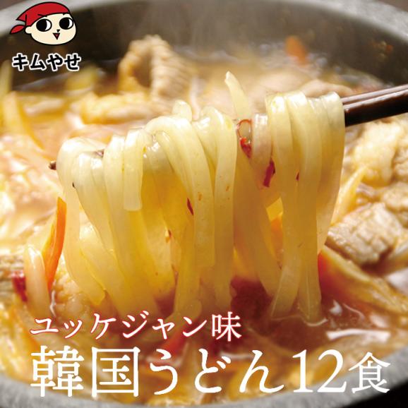 韓国うどんユッケジャンスープ味12食セット【常温・冷蔵・冷凍可】【送料無料】＃802