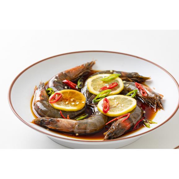 韓国の名店「飛鷹島灯台家」手作り カンジャンセウ約360g セウジャン（シロアシエビ5尾180g×2袋）とセウジャンソース200gセット 生エビの醤油タレ漬け 冷凍便【送料無料】＃803