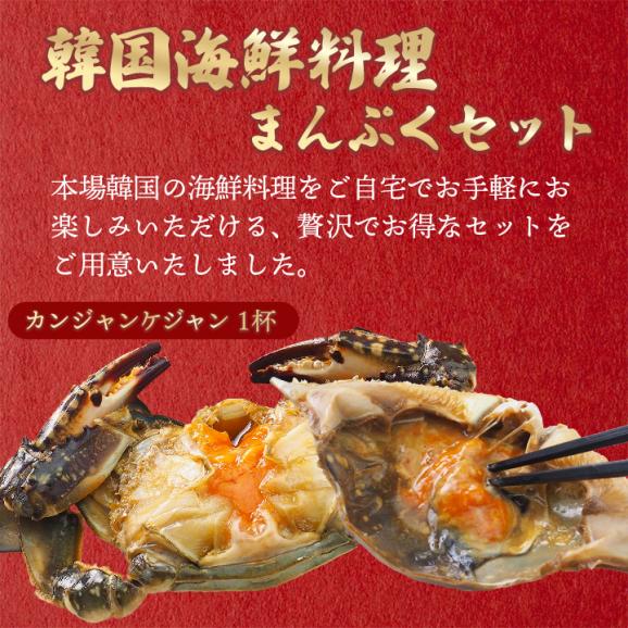 豪華絢爛！韓国海鮮料理まんぷくセット（カンジャンケジャン1杯、セウジャン5尾、ソース200g、あわびステーキ(大)70g、あわび磯煮(大)90g 各1ずつ）冷凍便【送料無料】02