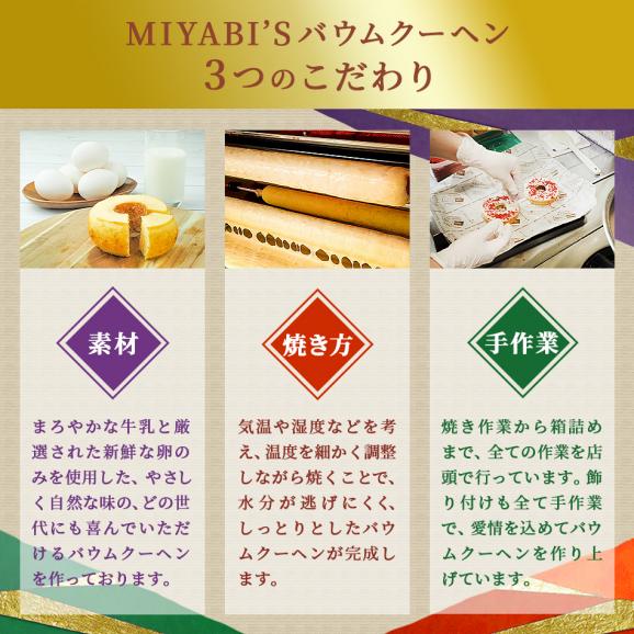 MIYABI'S バウムクーヘン 【デコバー4個セット】冷凍便 送料無料 3009 バームクーヘン スイーツ 洋菓子 お菓子 母の日 父の日 小分け 詰合せ 詰め合わせ 引出物 引き出物 香典 #804