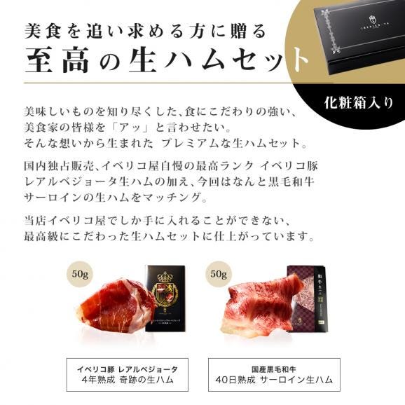【和牛＆イベリコ豚】 珍味２種 生ハム セット 4年熟成 レアルベジョータ ＆ 霜降り 和牛 生ハム 食べ比べセット 御祝い 内祝 冷凍 送料無料 04