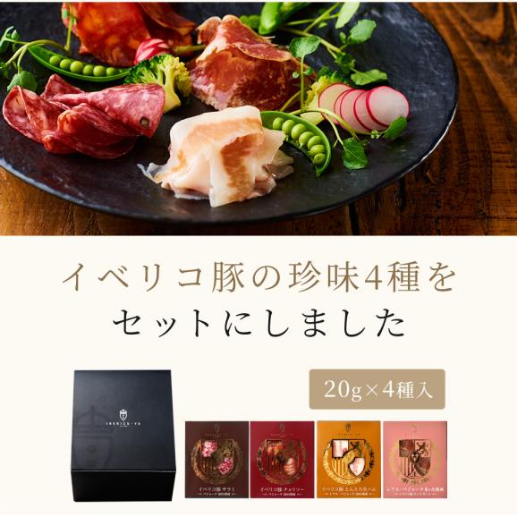 【お洒落なギフト】イベリコ豚 4種 生ハム おつまみ 食べ比べ セット 誕生日 プレゼント 内祝い 化粧箱入り 冷蔵 03