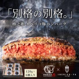 【新発売】格之進×イベリコ屋 コラボ 絶品ハンバーグ 6個入り 熟成和牛とイベリコ豚 冷凍 送料無料 肉 ギフト