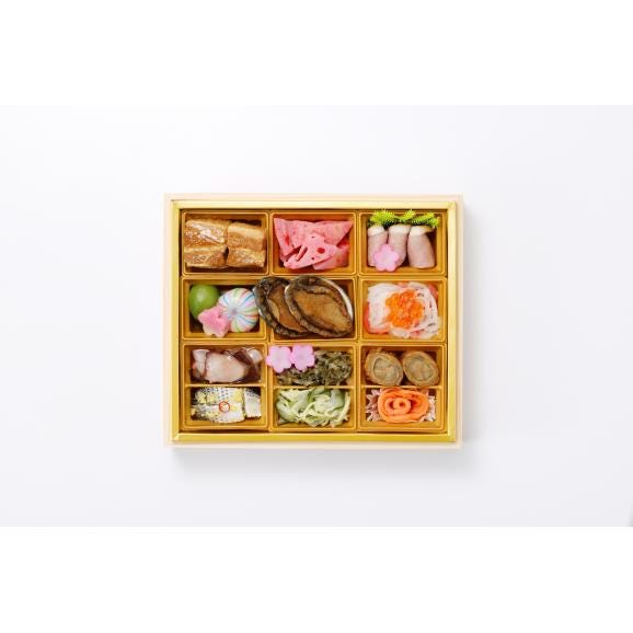 料亭おせち三段　3～4人前　生おせち　全42品　合鴨ロース、あわび、数の子、いくら、スモークサーモン　和風おせち　お節　送料無料05