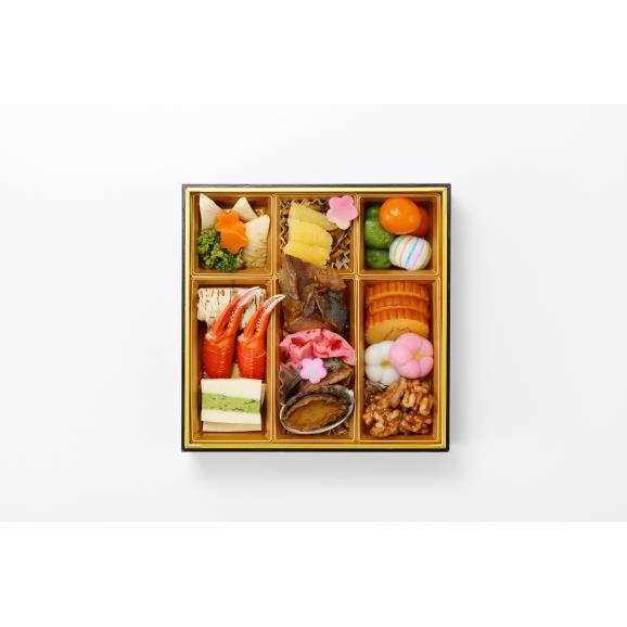 料亭おせち二段  2～3人前　生おせち　全33品　あわび、紅ズワイ蟹、いくら、数の子　お節　送料無料04