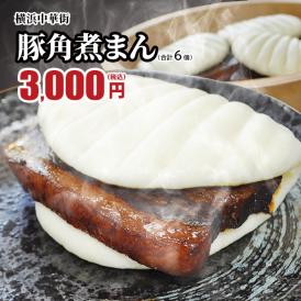 【世界チャンピオンの店　横浜中華街 皇朝】豚角煮まん 6個（3個入×2箱）
