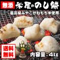 【切れ目アリ】 お正月 のし餅 4kg 無添 杵つき のしもち みやこがね餅 