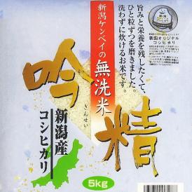 《 無洗米 》 新潟産 コシヒカリ （令和5年産） 5kg【 送料無料 （本州のみ）】
