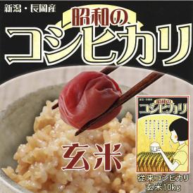  【 玄米 】 昭和のコシヒカリ （ 新潟県産コシヒカリ ）（ 令和5年産 ） 玄米 10kg （5kg×2袋）【 送料無料 （本州のみ）】