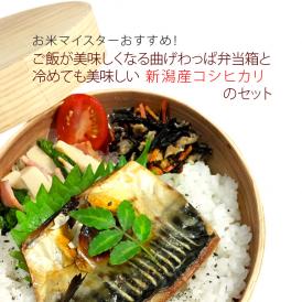 ご飯が美味しくなる！曲げわっぱ弁当箱と冷めても美味しい新潟産コシヒカリ300gのセット 【 送料無料 （本州のみ）】6,400円～
