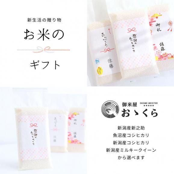 お米 ギフト  使い切りパック300g（約2合）3パックセット 無洗米 新之助 ミルキークイーン 魚沼産 新潟産 コシヒカリ （令和6年産） 送料無料 ※同梱不可02