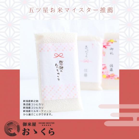 新生活の贈り物　お米 ギフト  無洗米（乾式） 新之助 ミルキークイーン 魚沼産 新潟産 コシヒカリ 使い切りパック300g（約2合） （令和6年産）06