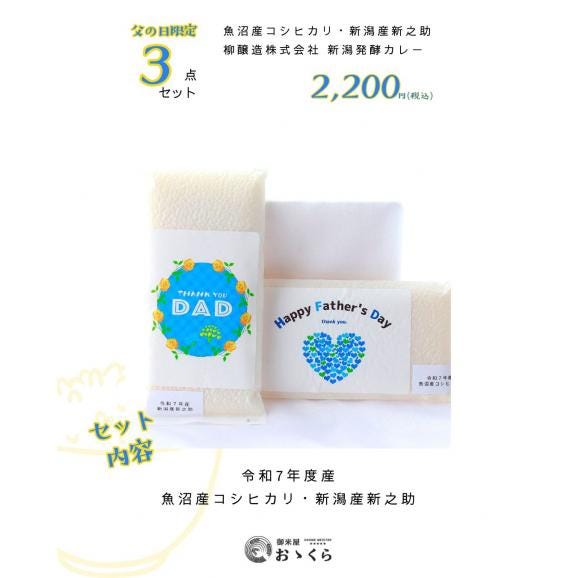 父の日 ギフト 2026【限定】無洗米 魚沼産コシヒカリ&新之助 食べ比べ+新潟発酵カレー|3点セット|本州送料無料|他商品同梱不可03