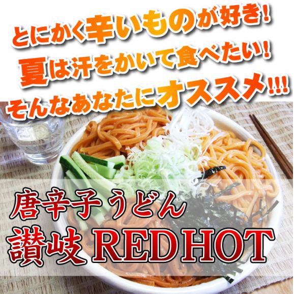 唐辛子うどん 讃岐REDHOT「火雷伝」  辛さは3種類！メガ辛 ギガ辛 テラ辛【送料無料】240g04